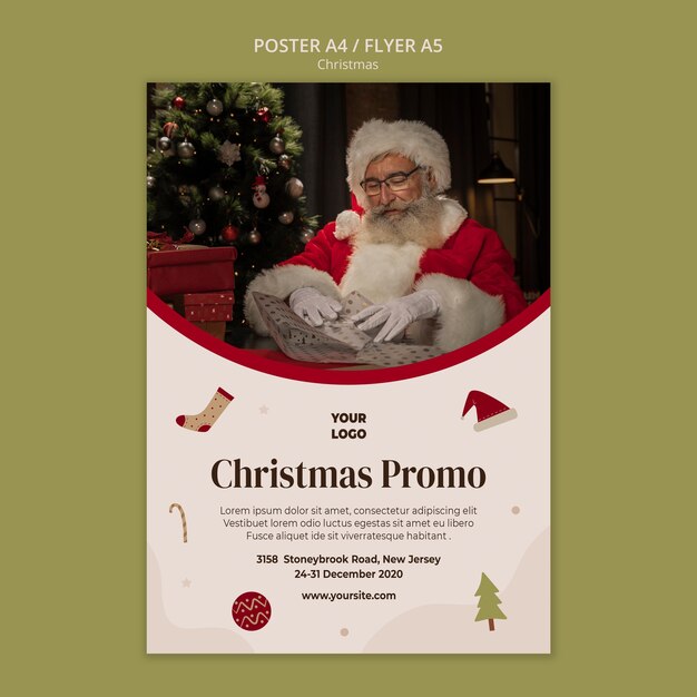 Poster per la vendita dello shopping natalizio