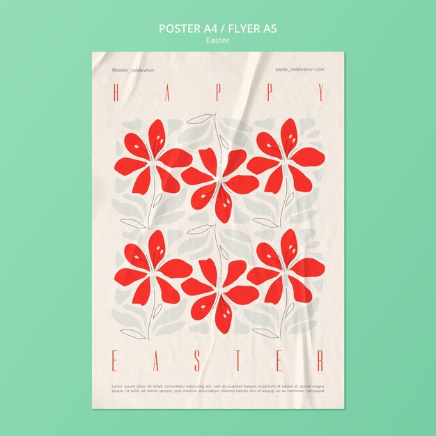Poster sjabloon voor de Paasdagviering