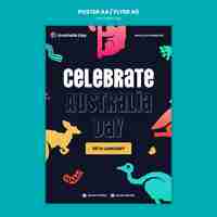Gratis PSD poster sjabloon voor de viering van de dag van australië