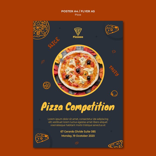 Poster sjabloon voor pizza restaurant