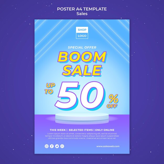 Poster sjabloon voor super verkoop