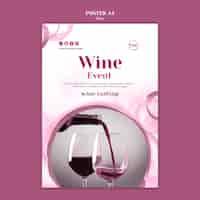 Gratis PSD poster sjabloon voor wijnproeven