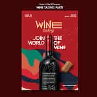 Gratis PSD poster sjabloon voor wijnproeverij