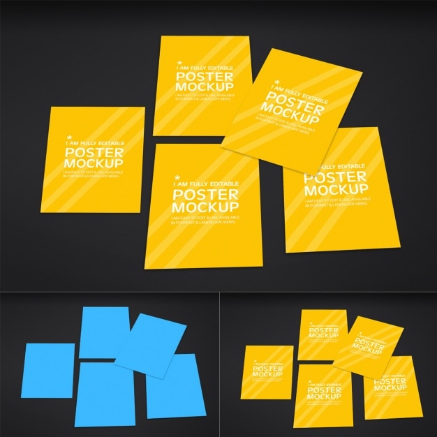 Gratis PSD posters mock up template