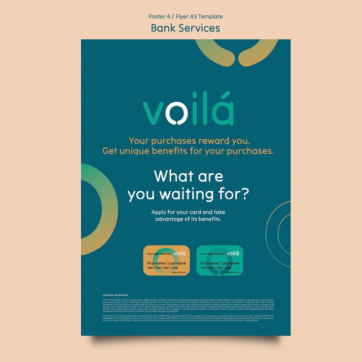 Gratis PSD postersjabloon voor bankdiensten