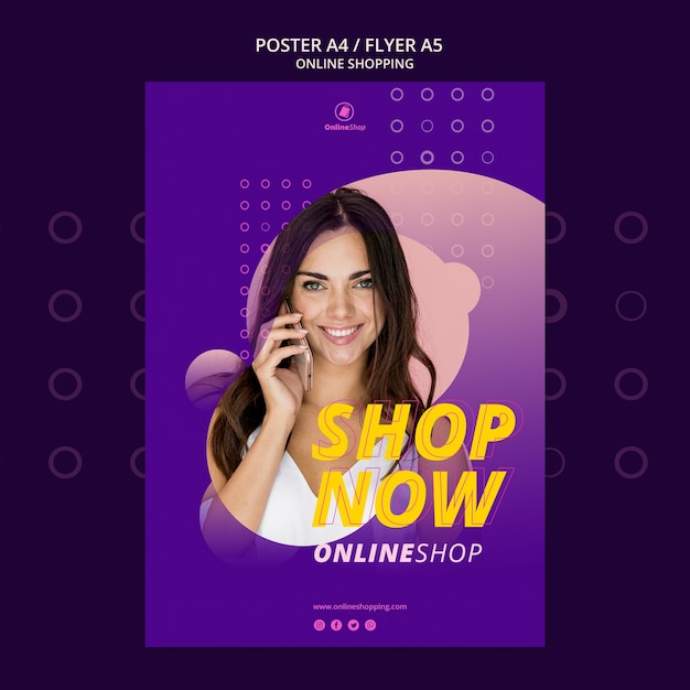 Gratis PSD posterstijl online winkelen