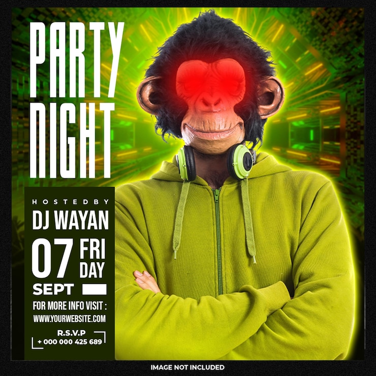 PSD Gratis postingan media sosial selebaran pesta dj klub