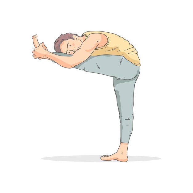 La postura de yoga y la meditación aisladas