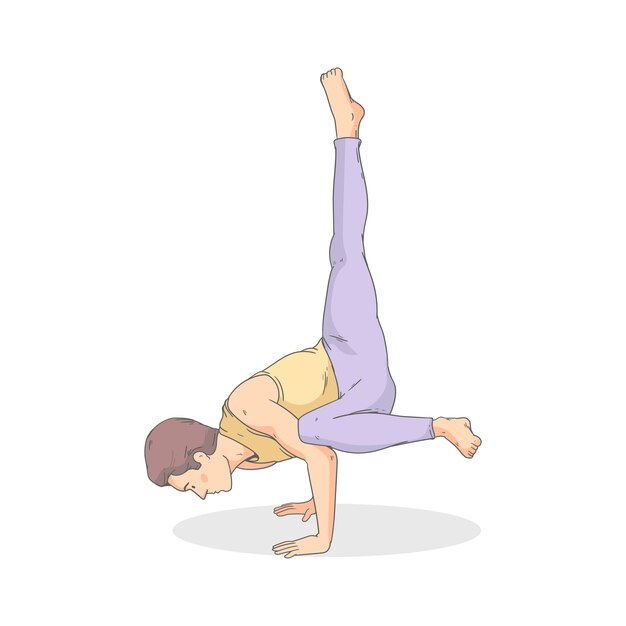 La postura de yoga y la meditación aisladas