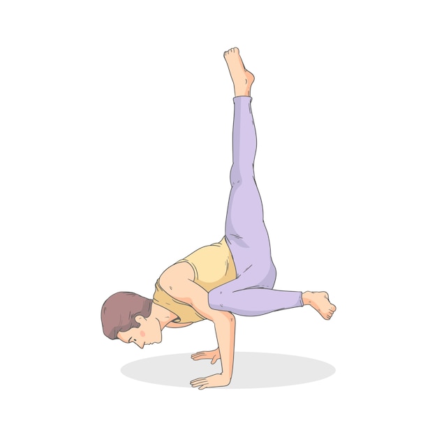 La postura de yoga y la meditación aisladas