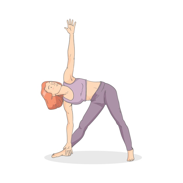 La postura de yoga y la meditación aisladas