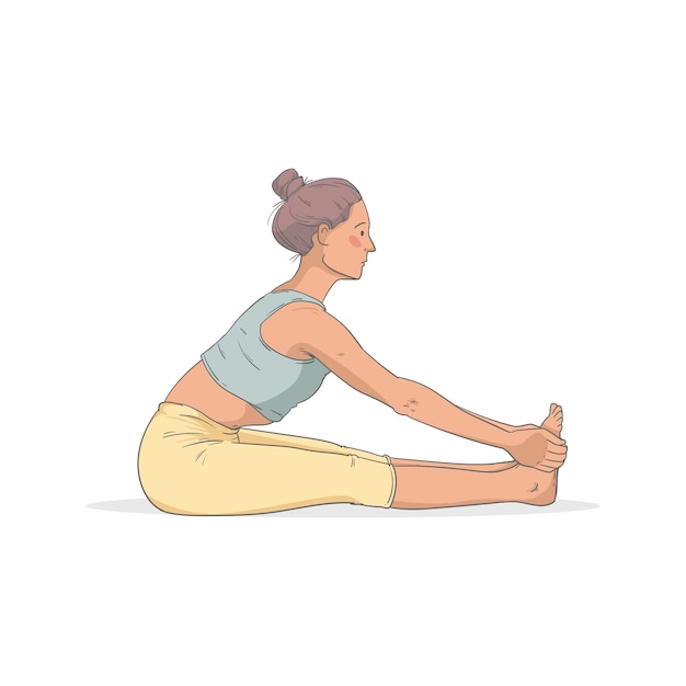 La postura de yoga y la meditación aisladas