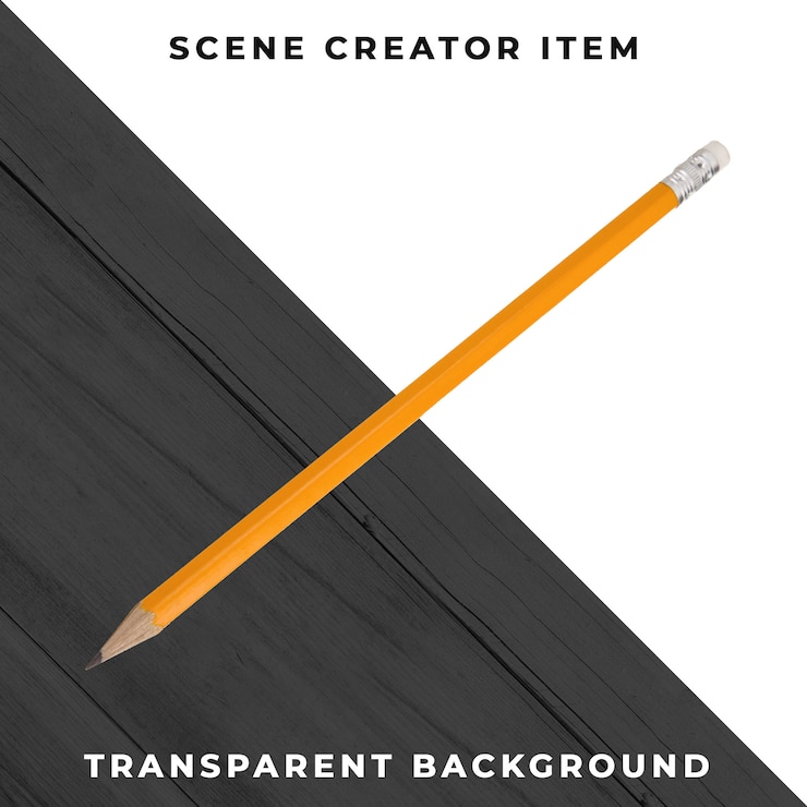 Potloodobject transparant PSD