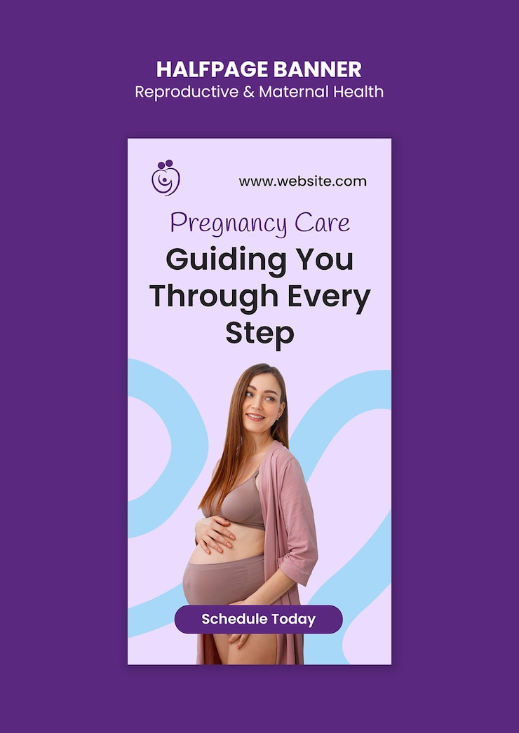 PSD gratuito pregnancy care banner template