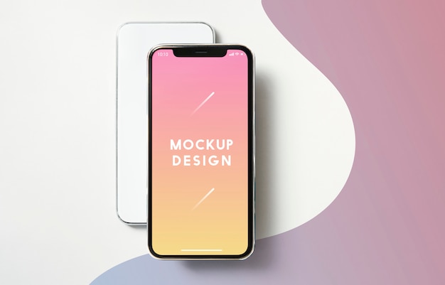 Gratis PSD premium mockupsjabloon voor mobiele telefoon