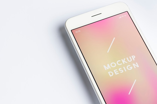 Premium mockupsjabloon voor mobiele telefoon