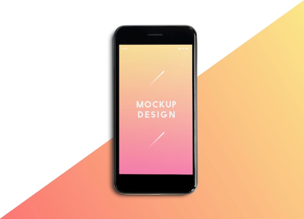 Gratis PSD premium mockupsjabloon voor mobiele telefoon