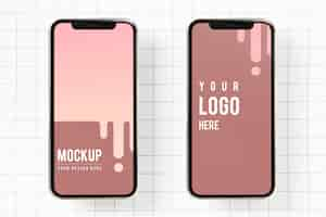 Gratis PSD premium mockupsjabloon voor mobiele telefoon