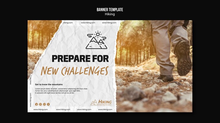 PSD Gratis prepare for new challenges banner template