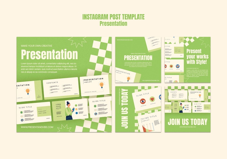 PSD gratuito presentación diapositivas publicaciones de instagram