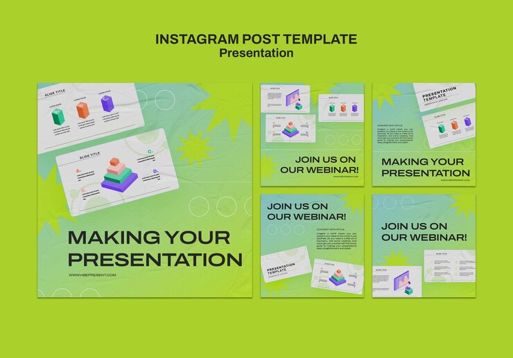 PSD Gratis presentation slides instagram posts