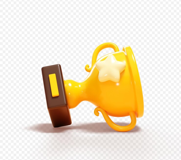 PSD gratuito el prestigioso trofeo 3d del icono ilustración de fondo