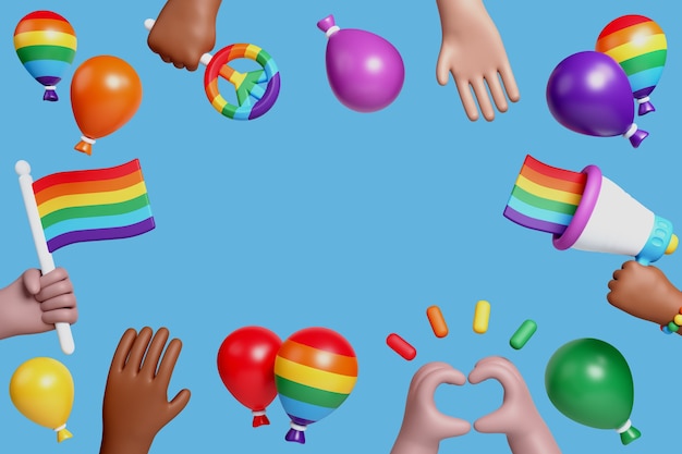 Gratis PSD pride maand verkoop achtergrond