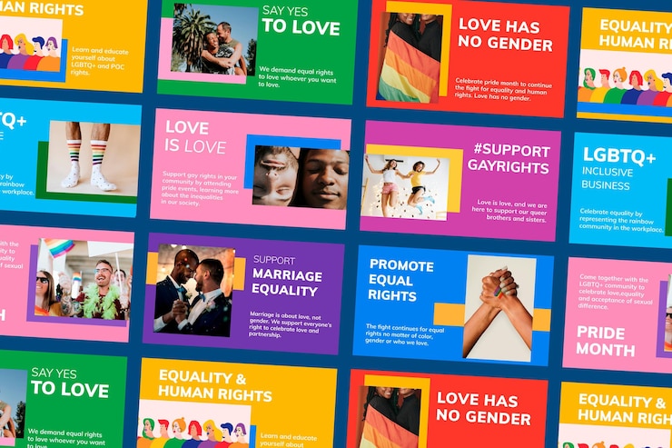 PSD Gratis pride month lgbtq template psd gay rights support blog banners collection