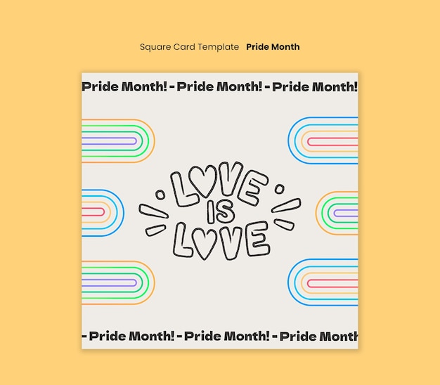 PSD gratuito pride month template design