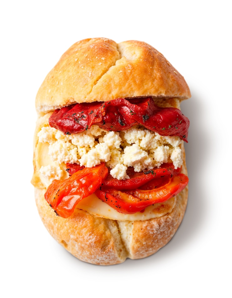 PSD gratuito un primer plano del apetitoso sándwich italiano