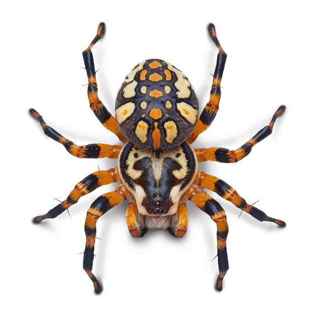 Un primer plano de la araña aislada