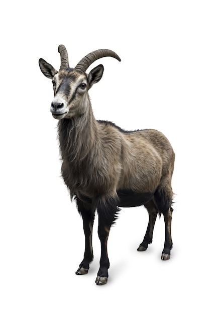 Un primer plano de las cabras aisladas