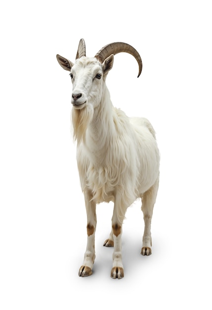 Un primer plano de las cabras aisladas