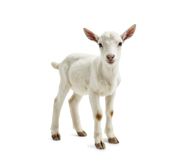 Un primer plano de las cabras aisladas