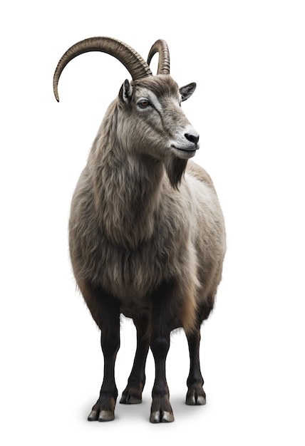 Un primer plano de las cabras aisladas