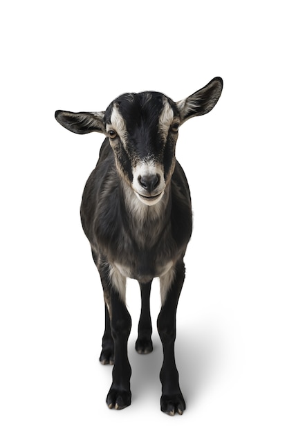 Un primer plano de las cabras aisladas