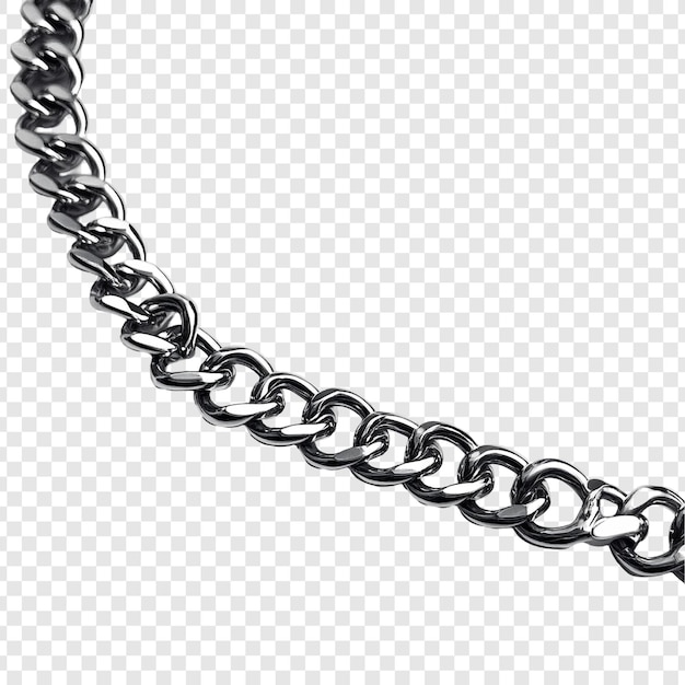 Un primer plano de una cadena de metal brillante Una mirada detallada a los enlaces y la textura