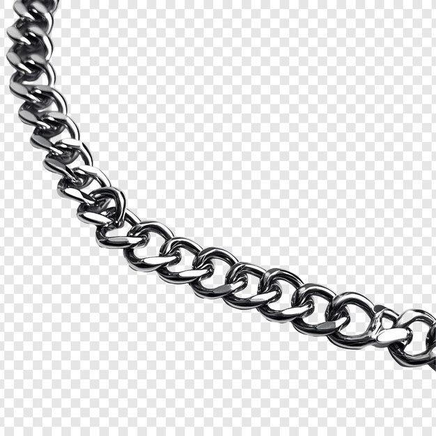Un primer plano de una cadena de metal brillante Una mirada detallada a los enlaces y la textura