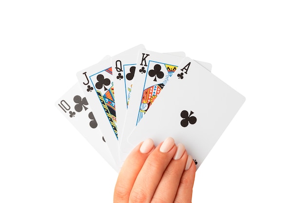 Un primer plano de las cartas
