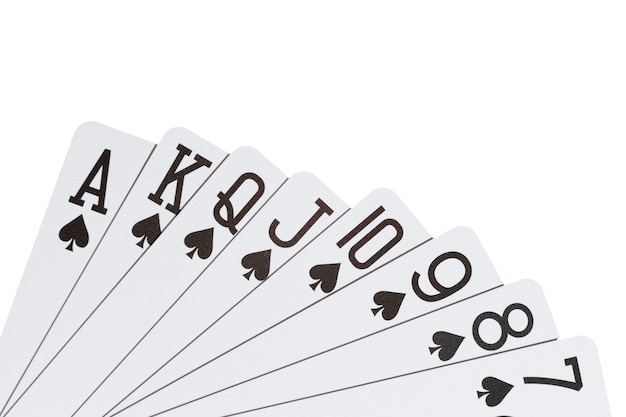 Un primer plano de las cartas