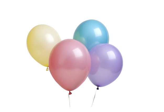 Un primer plano de los coloridos globos flotantes