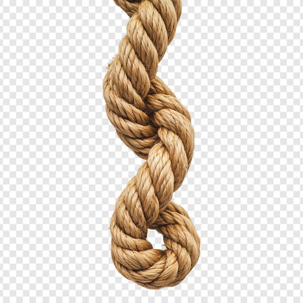 Primer plano de una cuerda de cáñamo beige retorcida Tema náutico Estudio disparado Superficie texturizada
