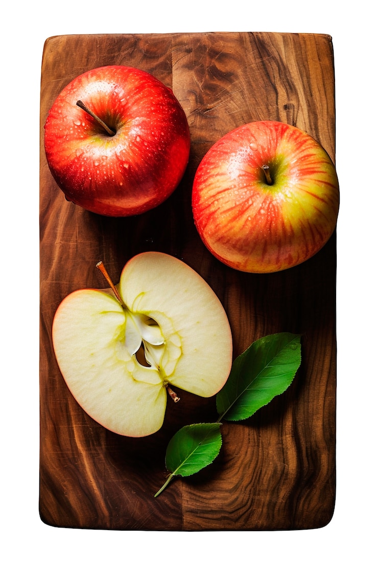 PSD gratuito un primer plano de las deliciosas manzanas maduras