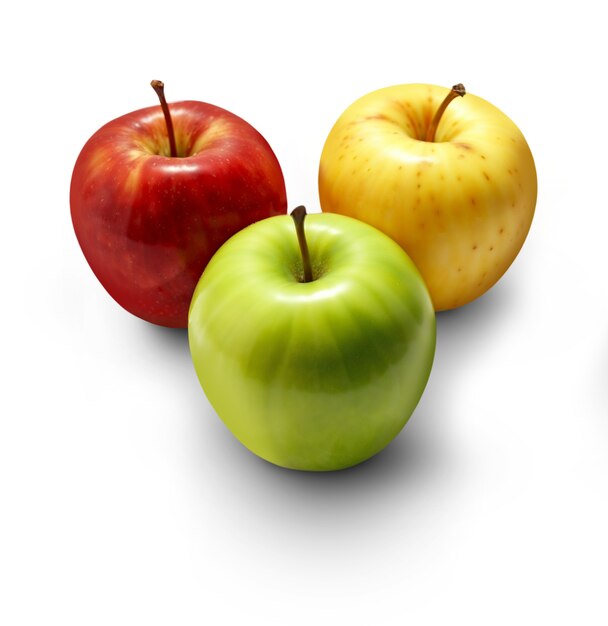 Un primer plano de las deliciosas manzanas