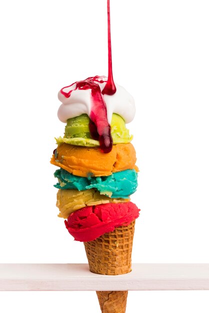 Primer plano de un delicioso helado