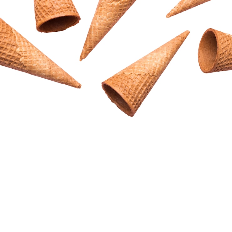 PSD gratuito primer plano de deliciosos conos de helado