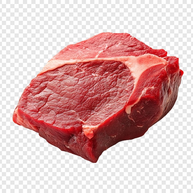 Un primer plano de un filete de carne cruda listo para asar a la parrilla