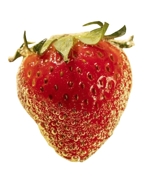 Un primer plano de la fruta aislada