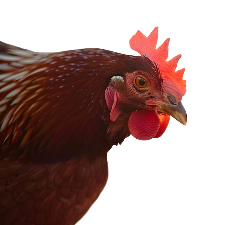PSD gratuito un primer plano de la gallina aislada