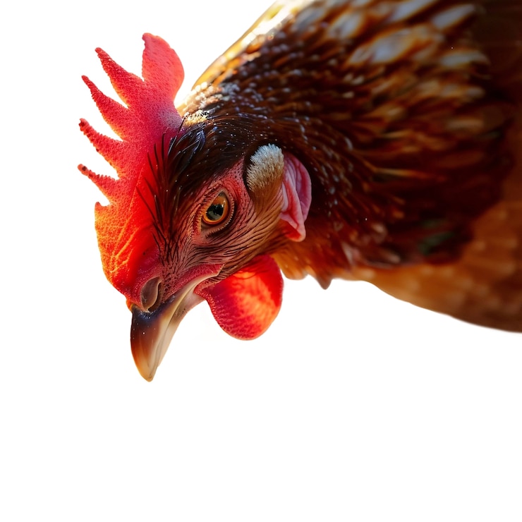 PSD gratuito un primer plano de la gallina aislada